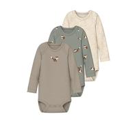 Name it - Kid's Body L/S Fox 3-Pack - Alltagsunterwäsche, Gr. 50, grau (Shadow/Aluminum/PeyoteMelange)
