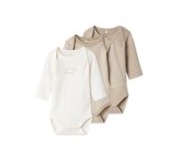 Body NAME IT "NBNBODY 3P LS Y/D CORE 2 NOOS" Gr. 68, N-Gr, beige (pure cashmere) Baby Bodies (53973918-68) pure cashmere