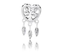 Nbsameng - Original Lebensbaum Anhänger, 925 Silber Anhänger, Traumfänger Anhänger Silber für Pandora und Europäische Armbänder, 925 Silber mit 5A Cubic Zirkonia, Schmuckbox, normal, Sterling-Silber