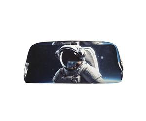 NBSKSDLK Astronauten-Make-up-Tasche für Damen und Herren, Federmäppchen, Reise-Kosmetiktasche, Kulturbeutel, ästhetische Stifttasche, trendige Aufbewahrungstaschen, Leder, Münztasche, Geldbörse, Gold