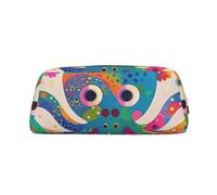 NBSKSDLK Bunte Make-up-Tasche für Damen und Herren, Federmäppchen, kleine Kosmetiktasche, Reißverschluss, Kulturbeutel, ästhetische Stifttasche, trendige Aufbewahrungstasche, Leder, Münzbeutel, Gold