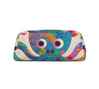 NBSKSDLK Bunte Make-up-Tasche für Damen und Herren, Federmäppchen, kleine Kosmetiktasche, Reißverschluss, Kulturbeutel, ästhetische Stifttasche, trendige Aufbewahrungstasche, Leder, Münzbeutel, silber