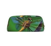 NBSKSDLK Libellen-Make-up-Tasche für Damen und Herren, Federmäppchen, kleine Kosmetiktasche, Reißverschluss, Kulturbeutel, ästhetische Stifttasche, trendige Aufbewahrungstasche, Leder, Münzbeutel