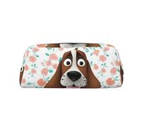 NBSKSDLK Lustiges Hunde-Make-up-Tasche für Damen und Herren, Federmäppchen, Reise-Kosmetiktasche, Kulturbeutel, ästhetische Stifttasche, trendige Aufbewahrungstasche, Leder, Münztasche, Geldbörse