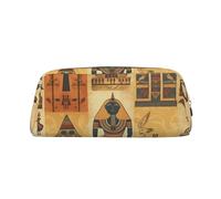 NBSKSDLK Make-up-Tasche aus der Antiken Ägypten-Serie für Damen und Herren, Federmäppchen, Reise-Kosmetiktasche, Kulturbeutel, ästhetische Stifttasche, trendige Aufbewahrungstaschen, Leder, Münztasche