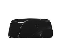 NBSKSDLK Make-up-Tasche aus schwarzem Marmor für Damen und Herren, Federmäppchen, Reise-Kosmetiktasche, Kulturbeutel, ästhetische Stifttasche, trendige Aufbewahrungstaschen, Leder, Münztasche