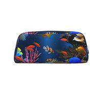 NBSKSDLK Make-up-Tasche für Damen und Herren, Federmäppchen, kleine Kosmetiktasche, Reißverschluss, Kulturbeutel, ästhetische Stifttasche, trendige Aufbewahrungstasche, Leder, Münztasche, Geldbörse