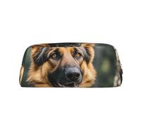 NBSKSDLK Make-up-Tasche mit deutschem Schäferhund, für Damen und Herren, Federmäppchen, kleine Kosmetiktasche, mit Reißverschluss, Kulturbeutel, ästhetische Stifttasche, trendige Aufbewahrungstasche