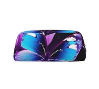 NBSKSDLK Make-up-Tasche mit Schmetterlings-Motiv, für Damen und Herren, Kosmetiktasche, Reise-Kosmetiktasche, Kulturbeutel, ästhetische Stifttasche, trendige Aufbewahrungstasche, Leder, Münztasche
