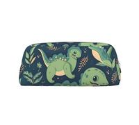 NBSKSDLK Niedliche Dinosaurier-Make-up-Tasche für Damen und Herren, Federmäppchen, Reise-Kosmetiktasche, Kulturbeutel, ästhetische Stifttasche, trendige Aufbewahrungstasche, Leder, Münztasche