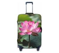 NBSKSDLK Reisegepäckabdeckung, Blumen, Koffer-Schutz, kratzfest, waschbar, elastisch, TSA-geprüft, Gepäckschutz, passend für 45,7 - 81,3 cm Gepäck, Schwarz , XL