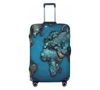 NBSKSDLK Reisegepäckabdeckung, Kartenkoffer-Schutz, kratzfest, waschbar, elastisch, TSA-geprüft, Gepäckschutz, passend für 45,7 - 81,3 cm Gepäck, Schwarz , XL