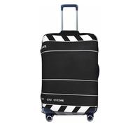 NBSKSDLK Reisegepäckabdeckung, klassische Filmschindel, schwarz, Koffer-Schutz, kratzfest, waschbar, elastische Kofferabdeckung, TSA-zugelassen, Gepäckschutz, passend für 45,7 - 81,3 cm Gepäck
