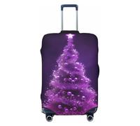 NBSKSDLK Reisegepäckhülle, Weihnachtsbaum, Weihnachtsbaum, kratzfest, waschbar, elastisch, TSA-geprüft, Gepäckschutz, passend für 45,7 - 81,3 cm (18 - 32 Zoll) Gepäck, Schwarz , L