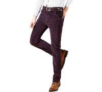 Nbzsmlkn Enrico Cordhose,Enrico Hose,gerade Geschnittene Cordhose Für Herren,schmal Geschnittene Anzughose Für Herren,Skinny Chinos Für Herren,Business- Und Freizeithose (Weinrot,34)