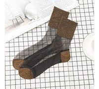 NC 2 Paar Damen Socken Ultradünne transparente Kristallseide Elastische Socken Söckchen Mode Frauen Knöchel Hohe Fischnetz Socken Nylon Kurze Söckchen