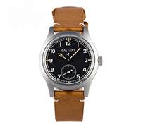 NC Baltany Dirty Dozen Watch Men D12 36MM Sea Gull ST1701 Movement Automatic BGW9 Luminous Vintage Military Armbanduhren (Brown Leather Black)