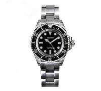 NC Cronos Automatik Taucheruhr Edelstahl Saphirglas Stahl 2000 Meter Wasserdichtigkeit Professionelle Taucheruhren (Black)