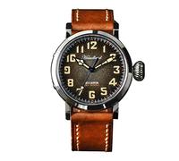 NC Hruodland Edelstahl Automatik Herren Fliegeruhren Saphirglas 300m Wasserdicht PT5000 Mechanische Taucherarmbanduhr für Herren (Silver)