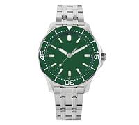 NC San Martin SN0088G Retro Luxury Diver Herrenuhren Saphirglas YN55 Automatik Mechanische Vintage Uhr 20Bar Leuchtend (Green Without Logo)
