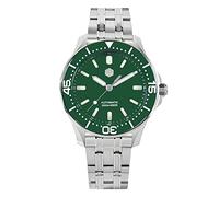NC San Martin SN0088G Retro Luxury Diver Herrenuhren Saphirglas YN55 Automatik Mechanische Vintage Uhr 20Bar Leuchtend (Green with Logo)