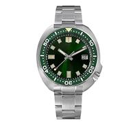 NC San Martin Upgrade Turtle 6105 Luxus Herren Taucheruhren Saphirglas NH35 Automatische mechanische Edelstahl Armbanduhr für Herren (Green no Logo)