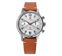 NC ST1901 Chronographenwerk 1963 Fliegeruhren Saphirglas Mechanische Armbanduhren Echtes Lederband Vintage-Uhr (Color 2)