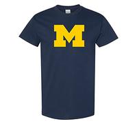 NCAA Offiziell lizenziertes College - University Team Maskottchen/Logo Basic T-Shirt, Michigan Wolverines Navy, L