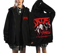 NCTCITY Kapuzenjacke Stray Kids ATE Y2K E-Girl Zip Up Hoodies Freizeit Streetwear Sweater Langarm Top Harajuku Jacke Sweatshirt BangChan Lee Know Changbin Hyunjin Han Felix Seungmin I.N