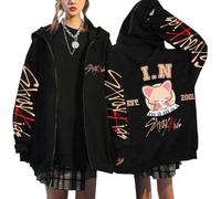NCTCITY Kapuzenjacke Y2K E-Girl Zip Up Hoodies Freizeit Streetwear Sweater Top Harajuku Jacke Sweatshirt Stray Kids Niedliche Gedruckt BangChan Lee Know Changbin Hyunjin Han Felix Seungmin I.N