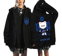NCTCITY Kapuzenjacke Y2K E-Girl Zip Up Hoodies Freizeit Streetwear Sweater Top Stray Kids Karma Jacke Sweatshirt süßes Cartoon-Tier BangChan Lee Know Changbin Hyunjin Han Felix Seungmin I.N