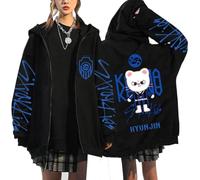 NCTCITY Kapuzenjacke Y2K E-Girl Zip Up Hoodies Freizeit Streetwear Sweater Top Stray Kids Karma Jacke Sweatshirt süßes Cartoon-Tier BangChan Lee Know Changbin Hyunjin Han Felix Seungmin I.N