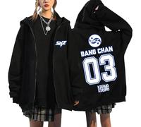 NCTCITY Kapuzenjacke Y2K E-Girl Zip Up Hoodies Freizeit Streetwear Sweater Top Stray Kids Karma Jacke Sweatshirt Ceremony BangChan Lee Know Changbin Hyunjin Han Felix Seungmin I.N