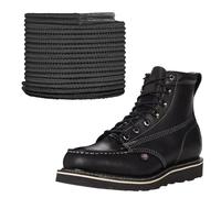NDTEZUGT 3mm Rund Lang Schnürsenkel Stiefel Arbeitsschuhe, Kordel Schwarz, Robuste Schuhbänder Shoe Laces für Wanderschuhe/Taktische/Springerstiefel Herren (Black, 45"/115cm)