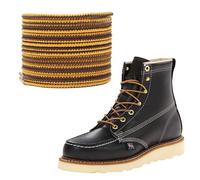NDTEZUGT 3mm Rund Lang Schnürsenkel Stiefel Arbeitsschuhe, Kordel Schwarz, Robuste Schuhbänder Shoe Laces für Wanderschuhe/Taktische/Springerstiefel Herren (Yellow-Brown, 54"/140cm)