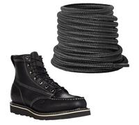 NDTEZUGT 4.5mm Rund Lang Schnürsenkel Stiefel Arbeitsschuhe, Robuste Schuhbänder Shoe Laces für Wanderschuhe/Taktische/Springerstiefel Herren (Black 01,63"/160cm)
