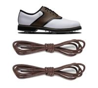 NDTEZUGT Gewachste Schnürsenkel für FootJoy, 2.5 mm Golf Dünne Runde Oxford Schnürsenkel, Ersatzschnüre für Herren Abendschuhe(Kaffee,31"/80cm)