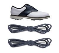 NDTEZUGT Gewachste Schnürsenkel für FootJoy, 2.5 mm Golf Dünne Runde Oxford Schnürsenkel, Ersatzschnüre für Herren Abendschuhe(Dunkelblau,47"/120cm)
