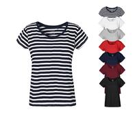 Neutral Damen T-Shirt Loose Fit - Bio-Fairtrade-Baumwolle - Navy - Größe S
