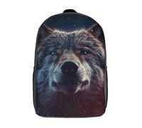 NEAFP Kinder Rucksack Wolfs-Motive in Auffälligem 3D-Stil - Robuster Schulrucksack, Stilvoller Kinderrucksack Für Schule Und Freizeitabenteuer