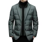 Nearflying James Urban Windbreaker Herren Business Casual Windbreaker Daunenjacke Winter Warm Anzug Daunenjacke mit Taschen, grün, 48