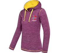 Nebulus Damen Fleecehoody Jake, Warmer Hoody, Kapuzenpullover, Purple-gelb - M/38