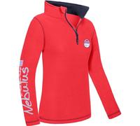 Nebulus Damen Fleecepullover Brent, Warmer Pullover, Pulli aus Fleece mit Half Zip Reißverschluss (DE/NL/SE/PL, Alphanumerisch, XL, Regular, Regular, rot-schwarz)
