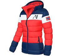 Nebulus Damen Jacke MIXUP, warme Outdoorjacke, praktische & vielseitige Übergangs- & Winterjacke, rot-blau - M/38