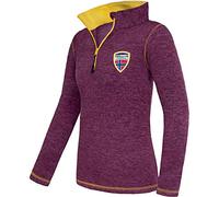 Nebulus Damen Pullover Kyle, Warmer Fleecepullover, Pulli aus Fleece mit Half Zip Reißverschluss, Purple-gelb - S/36