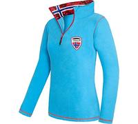 Nebulus Damen Pullover NARDY, Warmer Fleecepullover, Pulli aus Fleece mit Half Zip Reißverschluss, Malibu - L/40