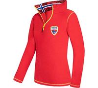 Nebulus Damen Pullover NARDY, Warmer Fleecepullover, Pulli aus Fleece mit Half Zip Reißverschluss, rot - M/38