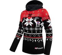 Nebulus Damen Pullover NORJAN, Warmer Hoody, schicker Pullover im Norweger-Style, rot - M/38