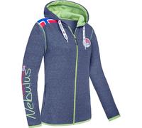 Nebulus Damen Sweatjacke TURIOL, Jacke, praktische Kapuzenjacke (DE/NL/SE/PL, Alphanumerisch, S, Regular, Regular, navy-lime)