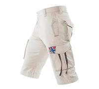 Nebulus Herren Cargo Short BOODY, Sommer Hose, Herren mit 6 Taschen, beige-Cement - XL